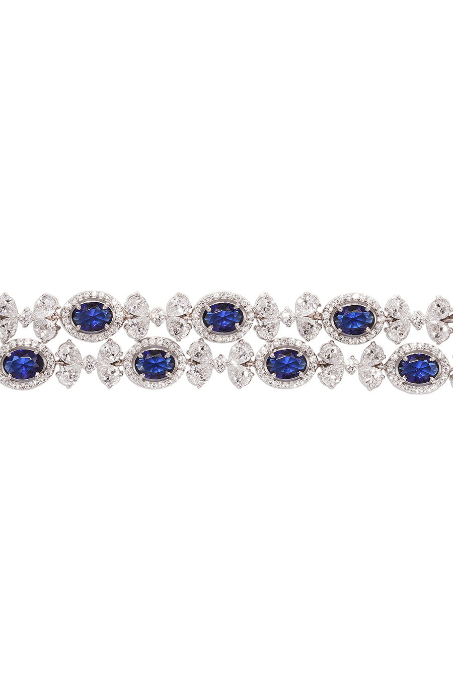 92.5 Sterling Silver Blue Soirée Bracelet