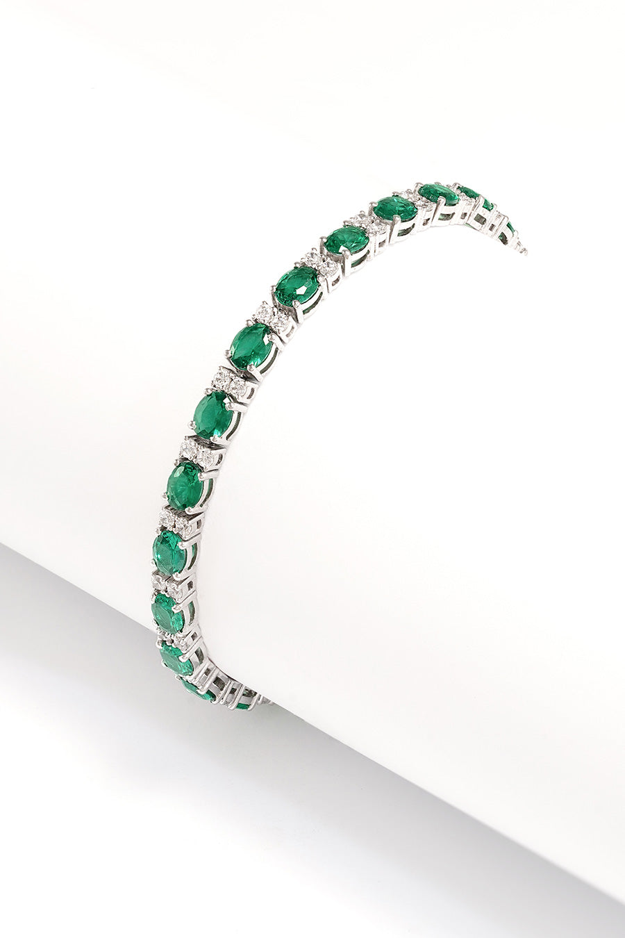 92.5 Sterling Silver Emerald Harmony Bracelet