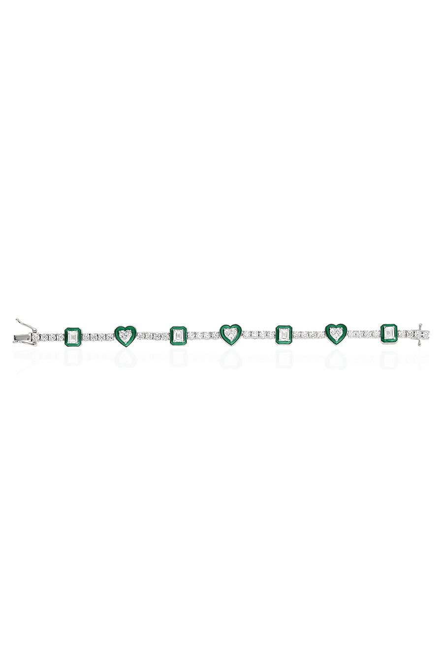 92.5 Sterling Silver Horizon Enamel Tennis Bracelet