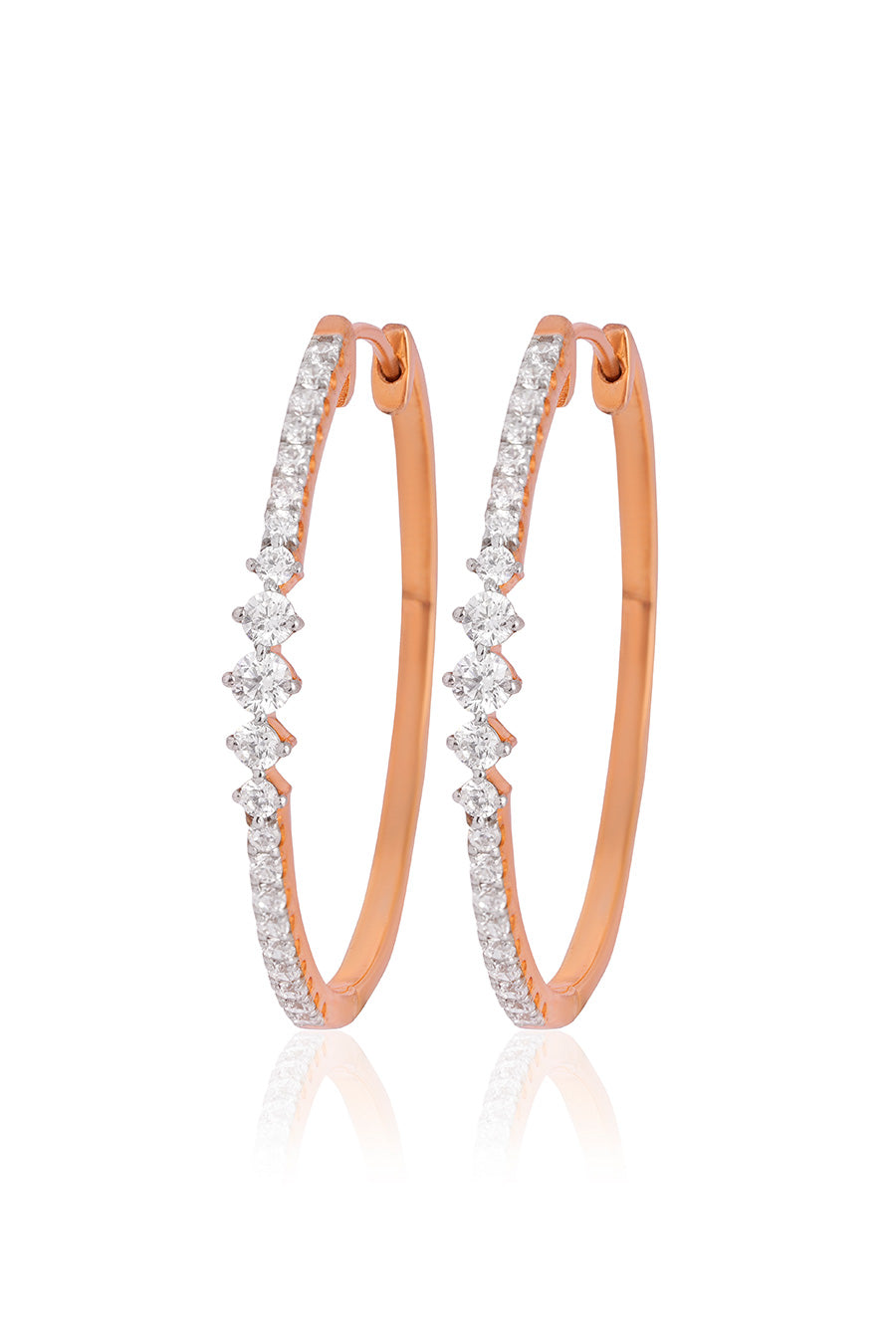 92.5 Sterling Silver Glint Hoop Earrings