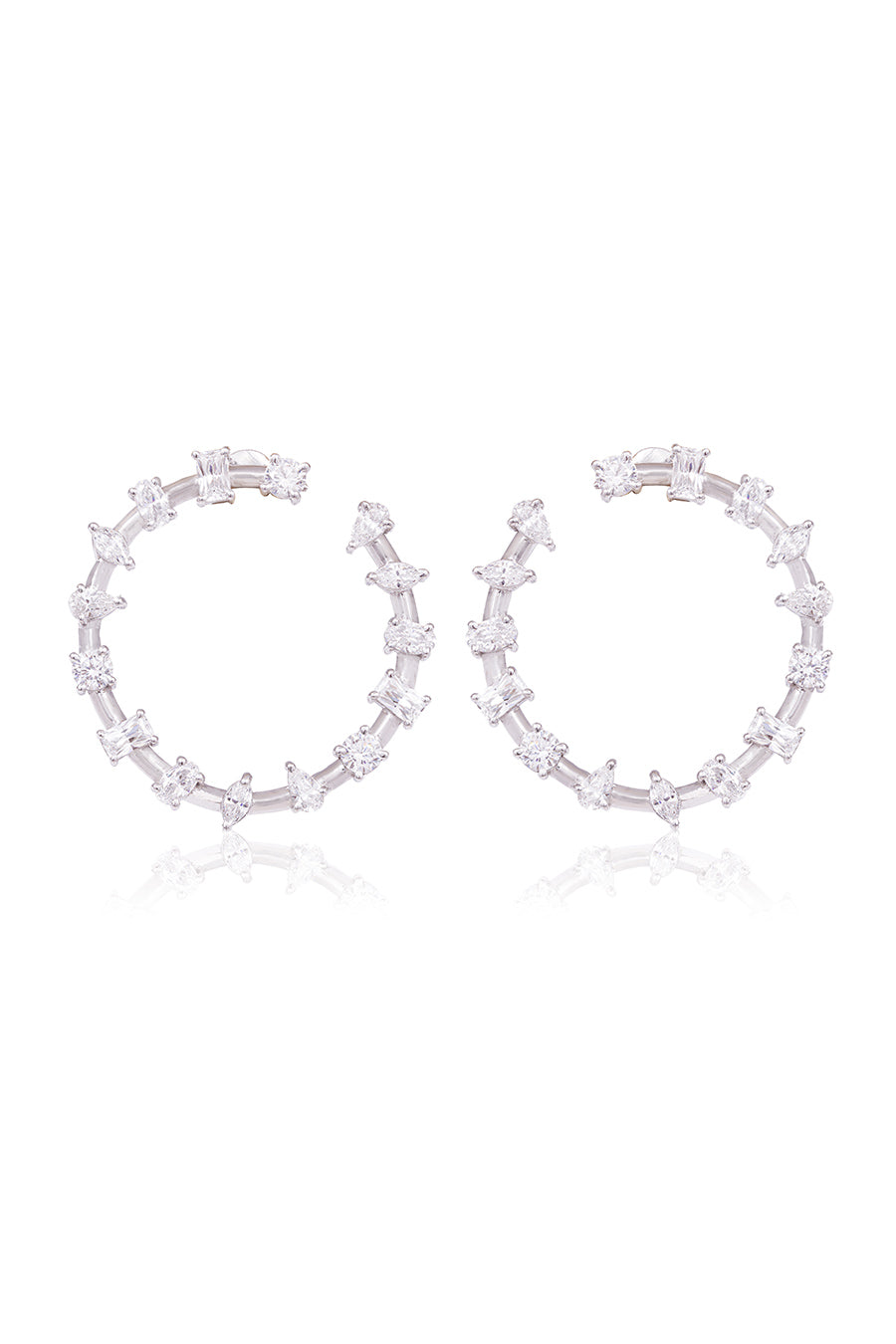92.5 Sterling Silver Estro Studs Earrings