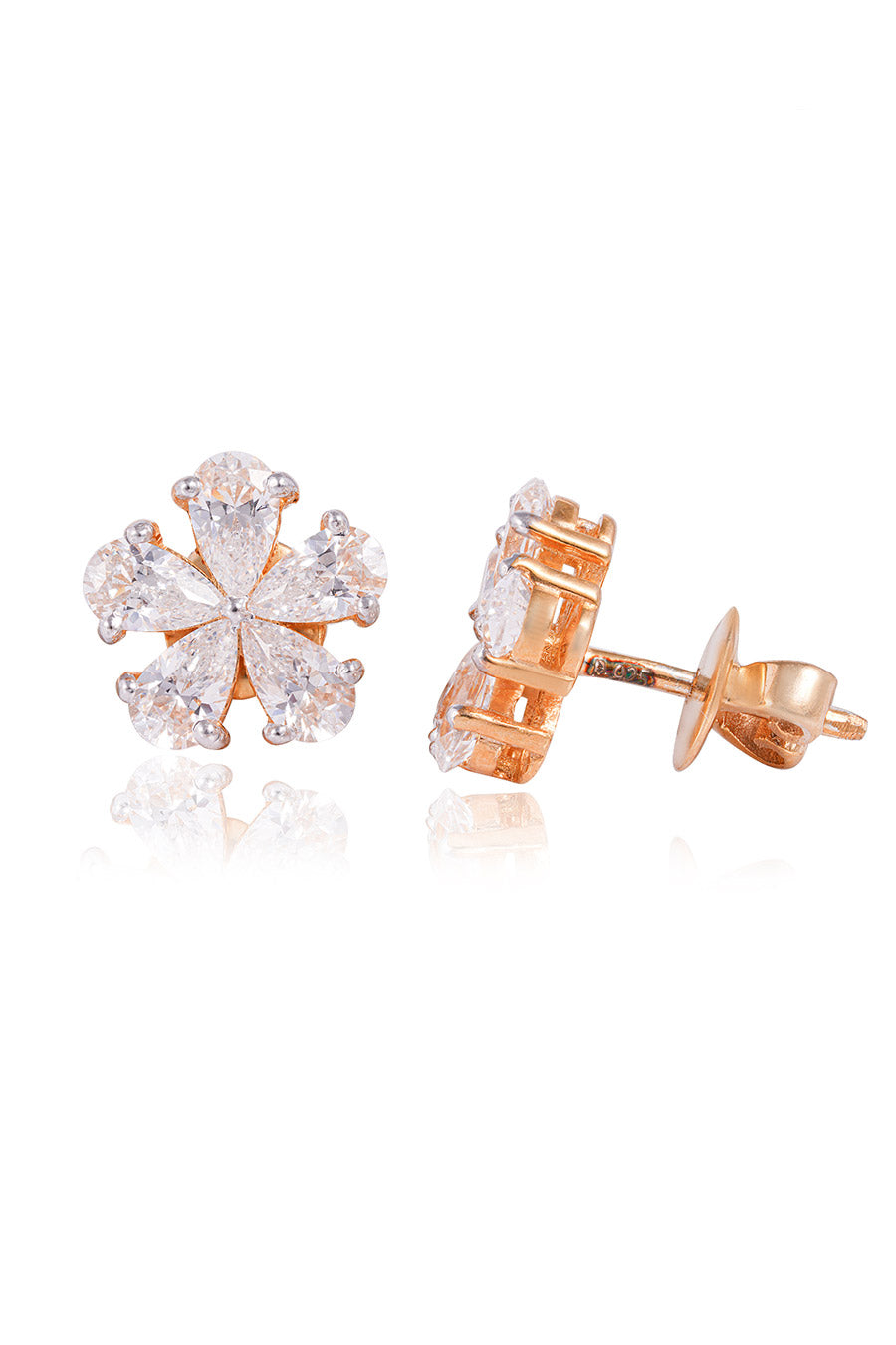 92.5 Sterling Silver Blaze Studs Earrings