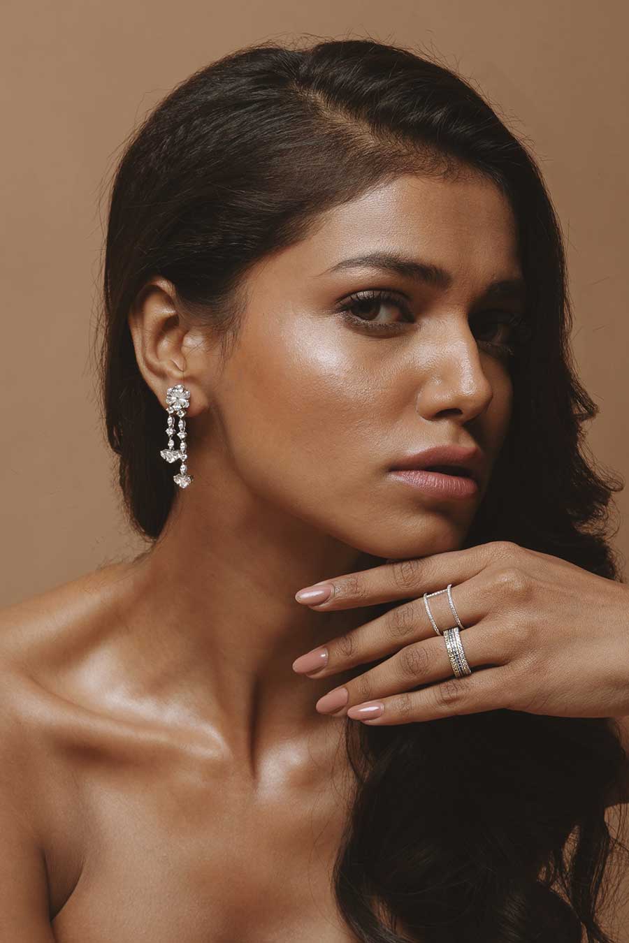92.5 Sterling Silver Frosted Drop Earrings Earrings