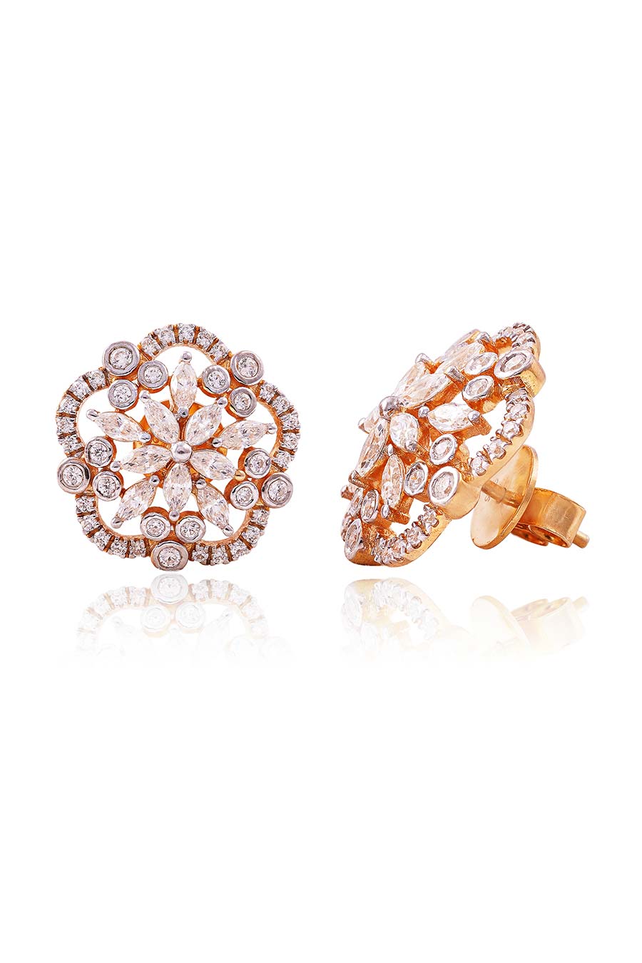 92.5 Sterling Silver Estrela Stud Earrings