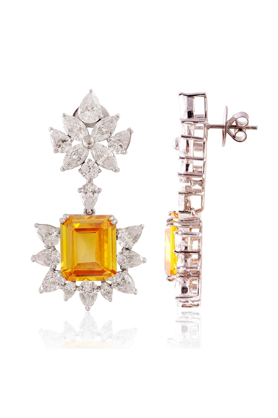 92.5 Sterling Silver Diana Temptation Dangler Earrings
