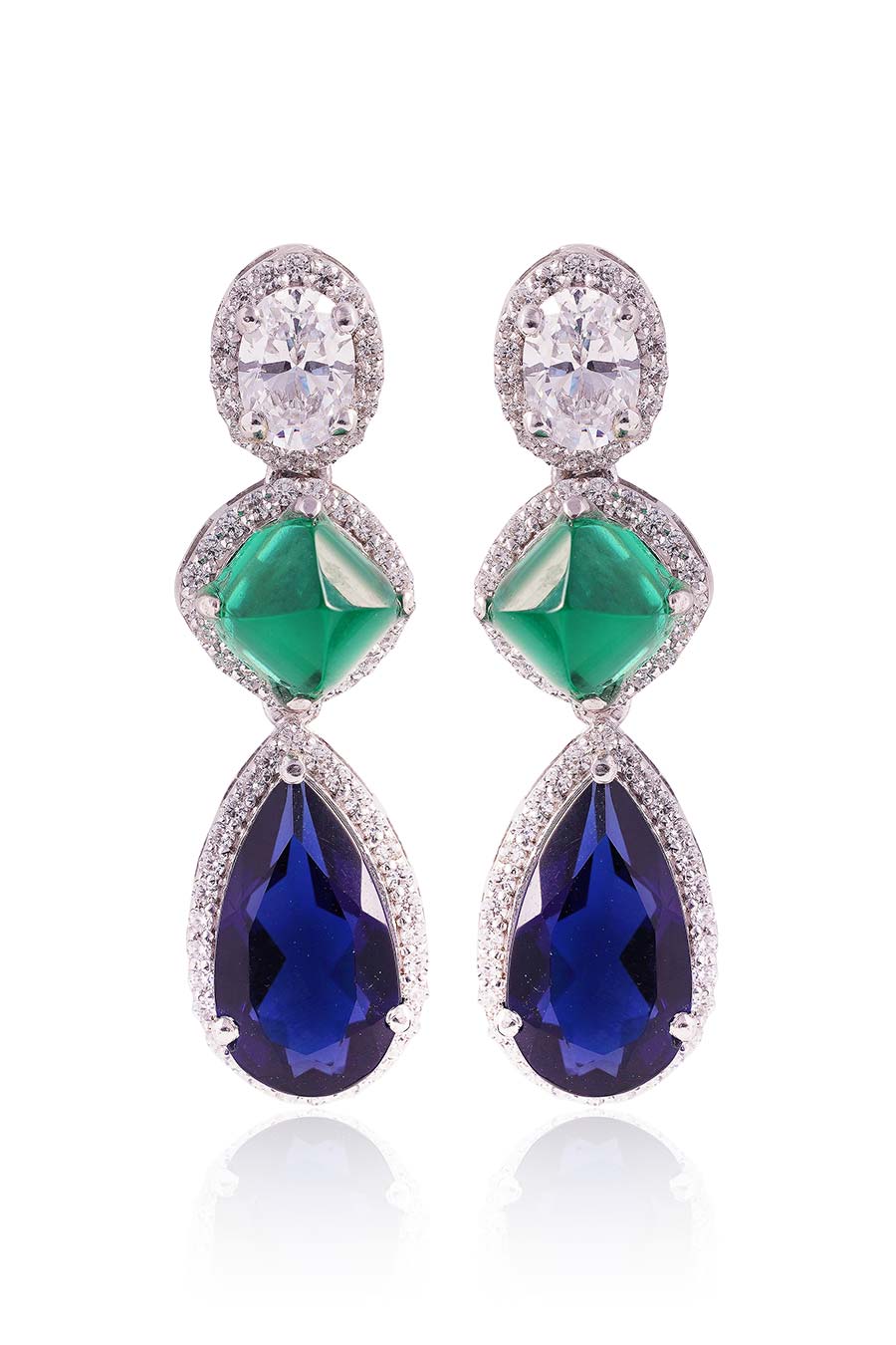 92.5 Sterling Silver Glintwave Spark Earrings