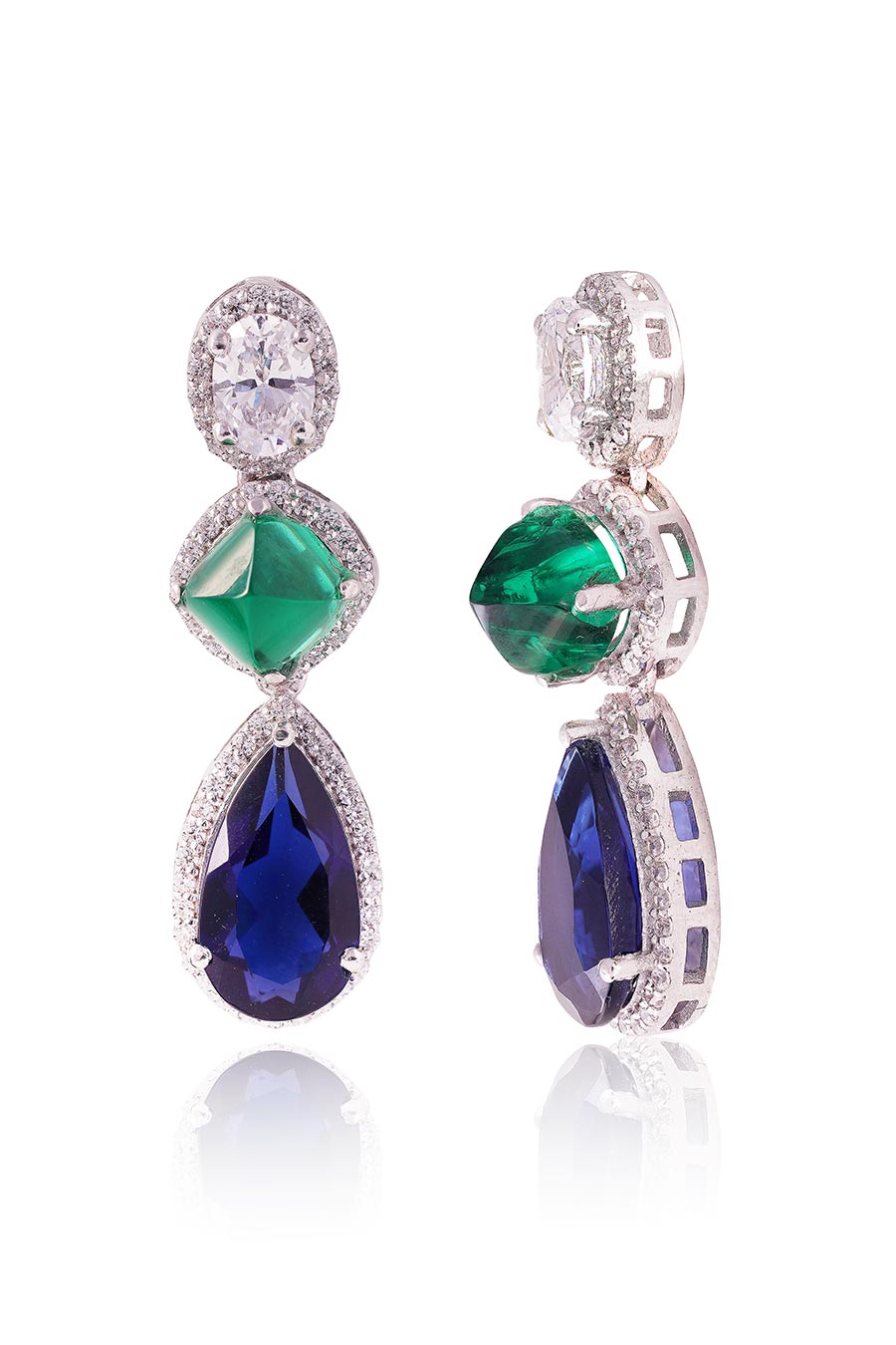 92.5 Sterling Silver Glintwave Spark Earrings