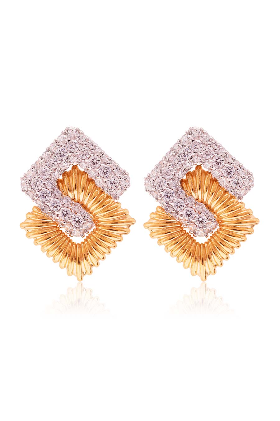92.5 Sterling Silver Gloria Textured Earrings