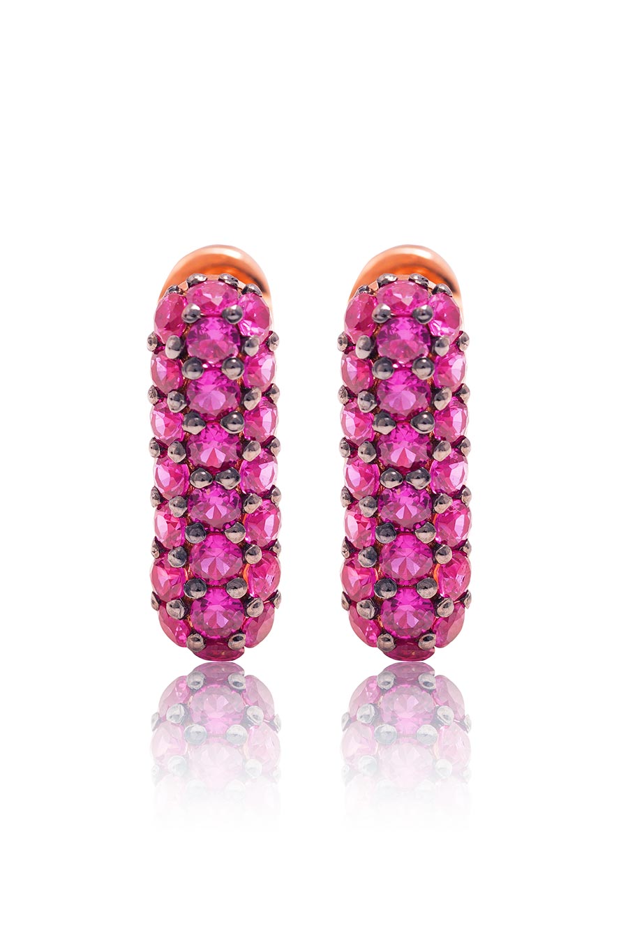 92.5 Sterling Silver Bellus Chubby Square Earrings
