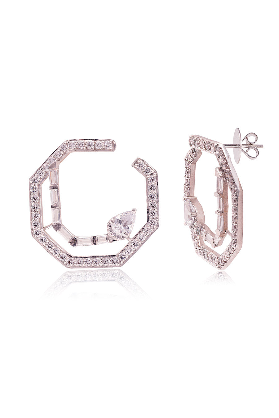 92.5 Sterling Silver Prisma Earrings