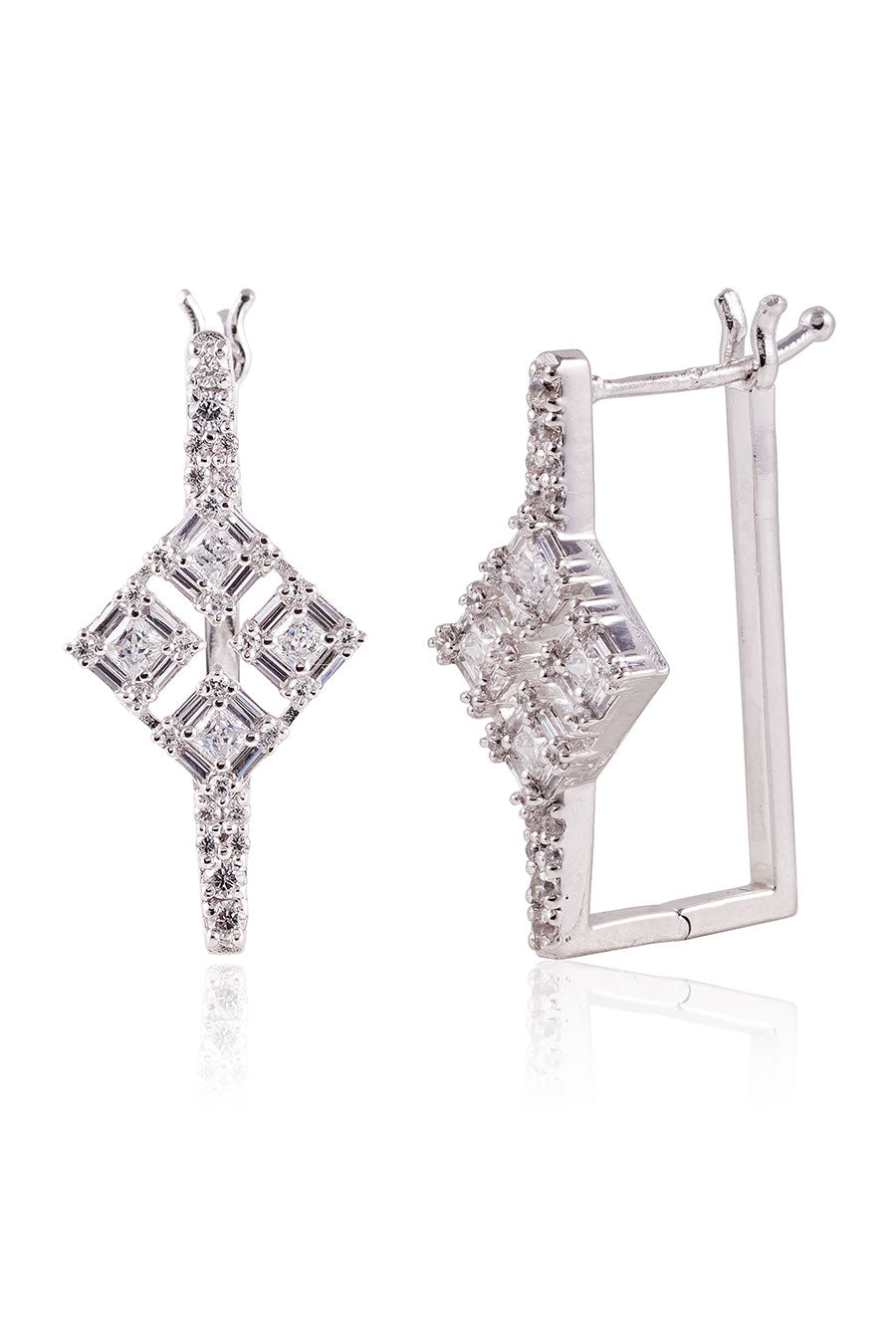 92.5 Sterling Silver Petiva Hoop Earrings