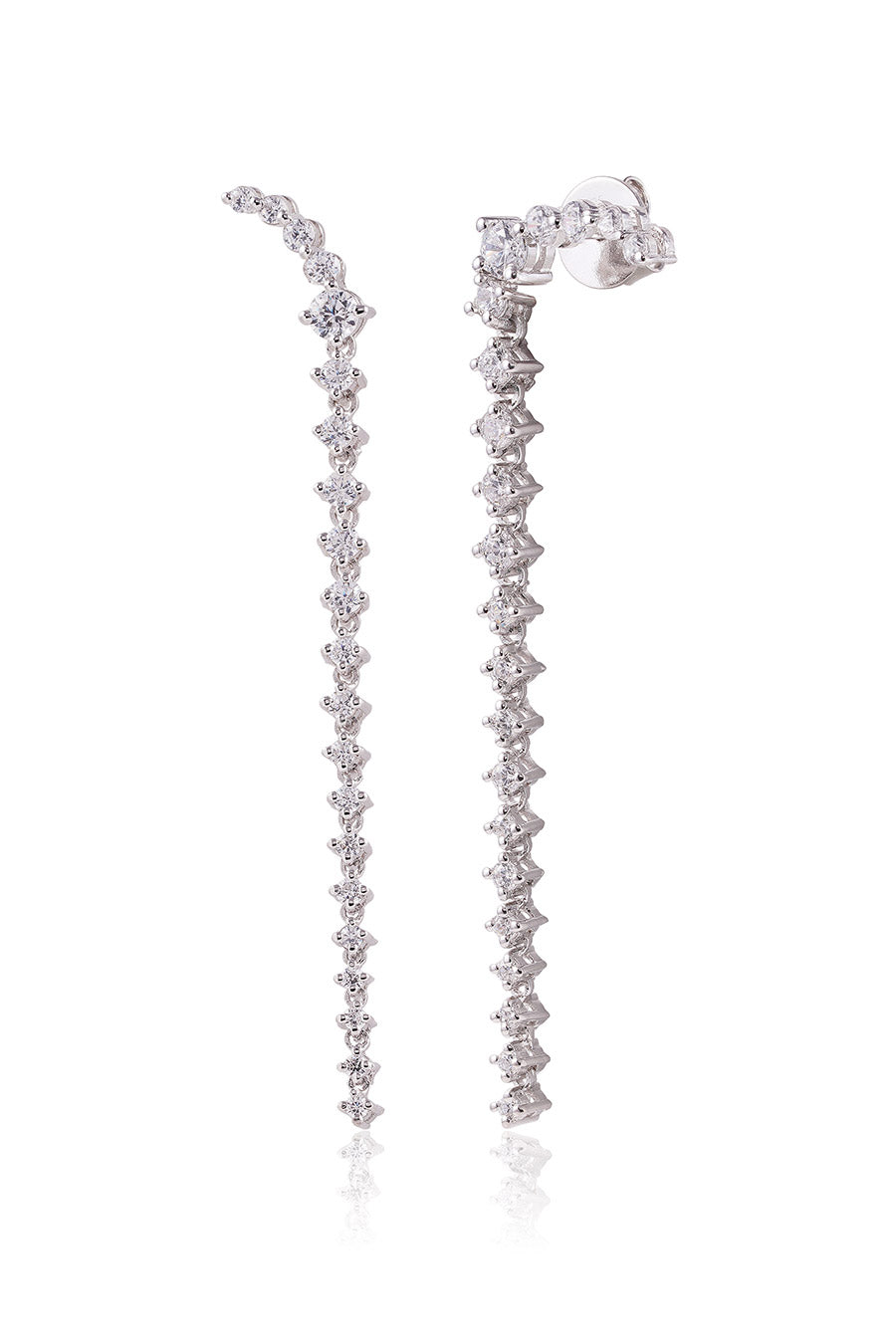 92.5 Sterling Silver Linea Drop Earrings