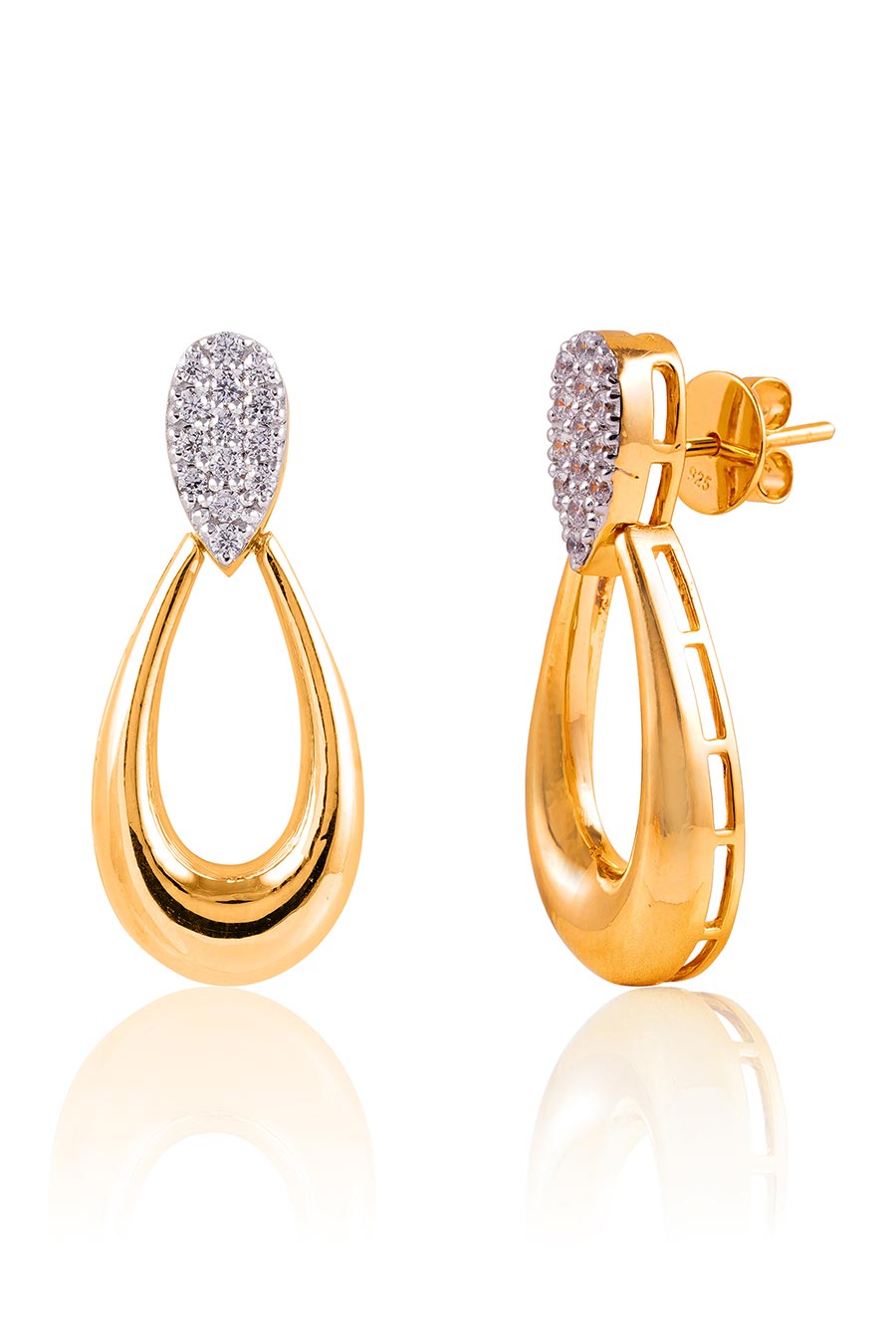 92.5 Sterling Silver Zorina Medium Dome Earrings