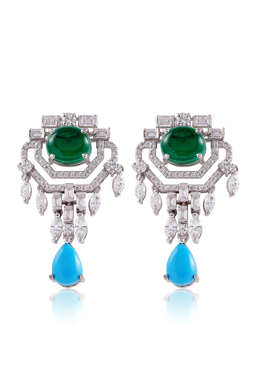 92.5 Sterling Silver Mirador Deco Earrings