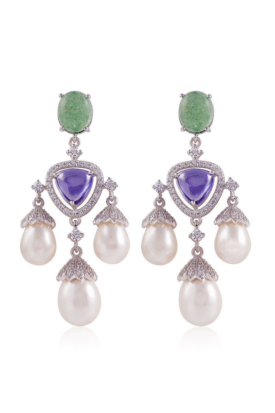 92.5 Sterling Silver Isadora Pearl Earrings