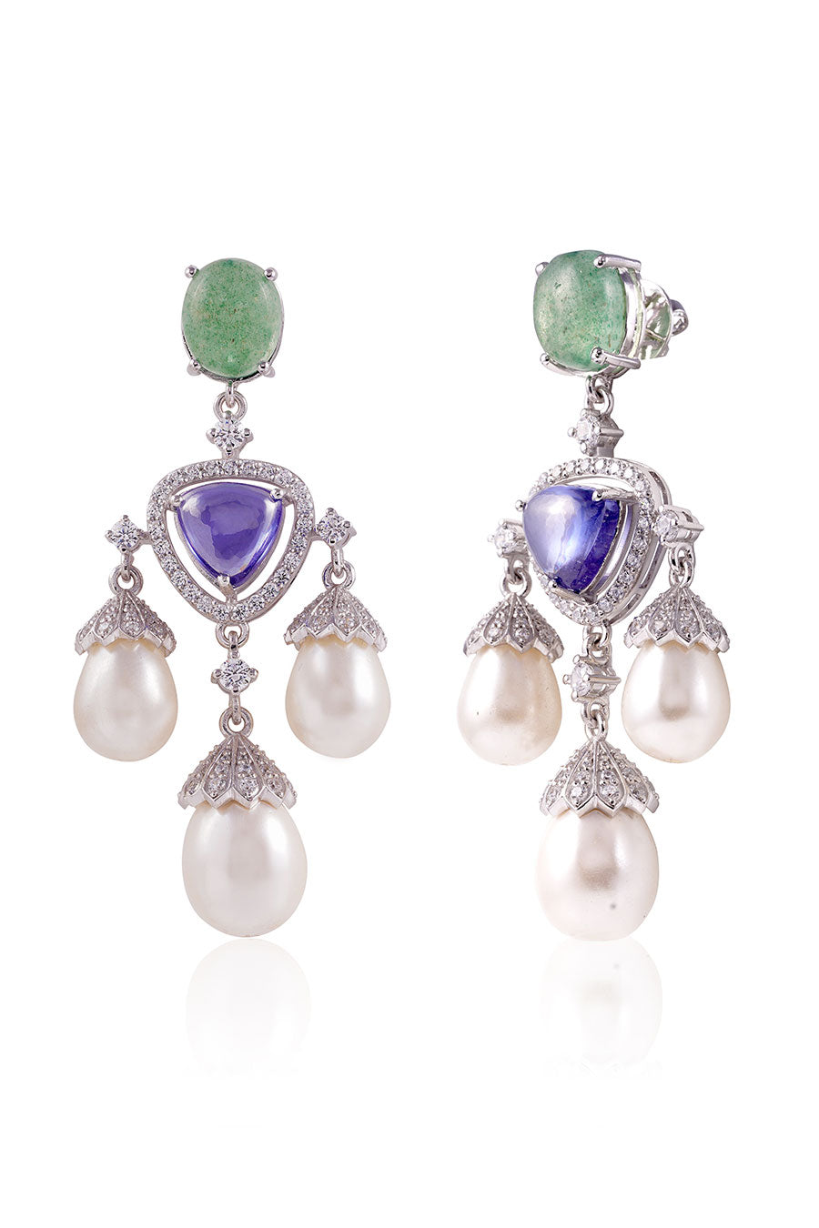 92.5 Sterling Silver Isadora Pearl Earrings