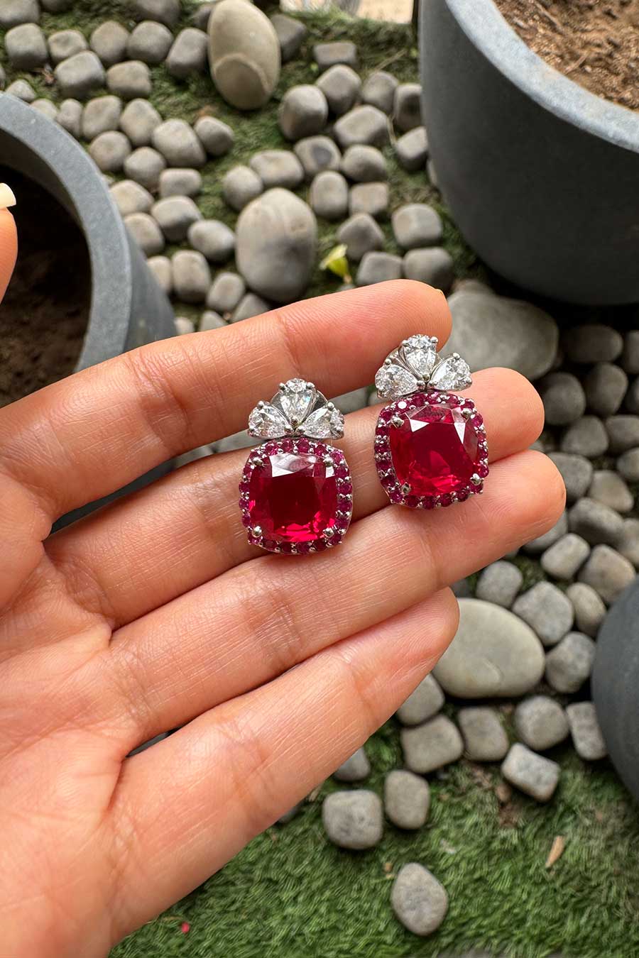 92.5 Sterling Silver Bloomlet Stud Earrings