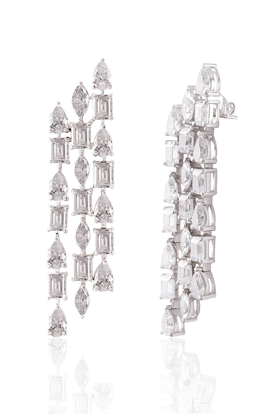 92.5 Sterling Silver Glide Dangler Earrings