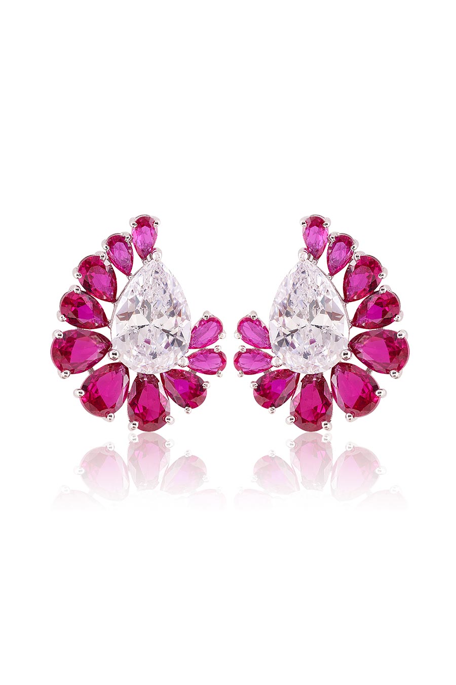 92.5 Sterling Silver Echelon Statement Stud Earrings