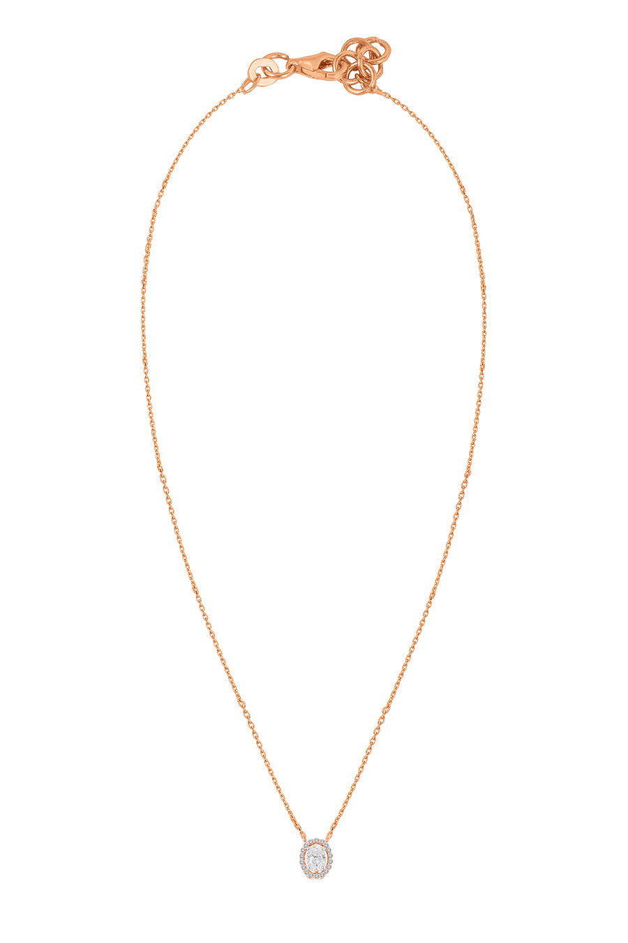 92.5 Sterling Silver Soltero Oval Necklace