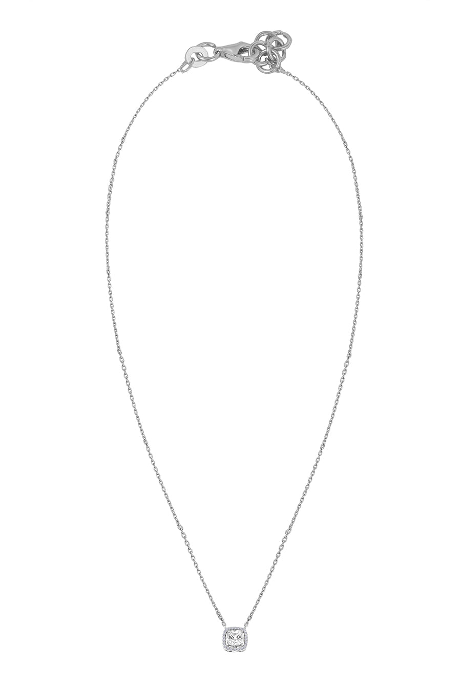 92.5 Sterling Silver Soltero Cushion Necklace