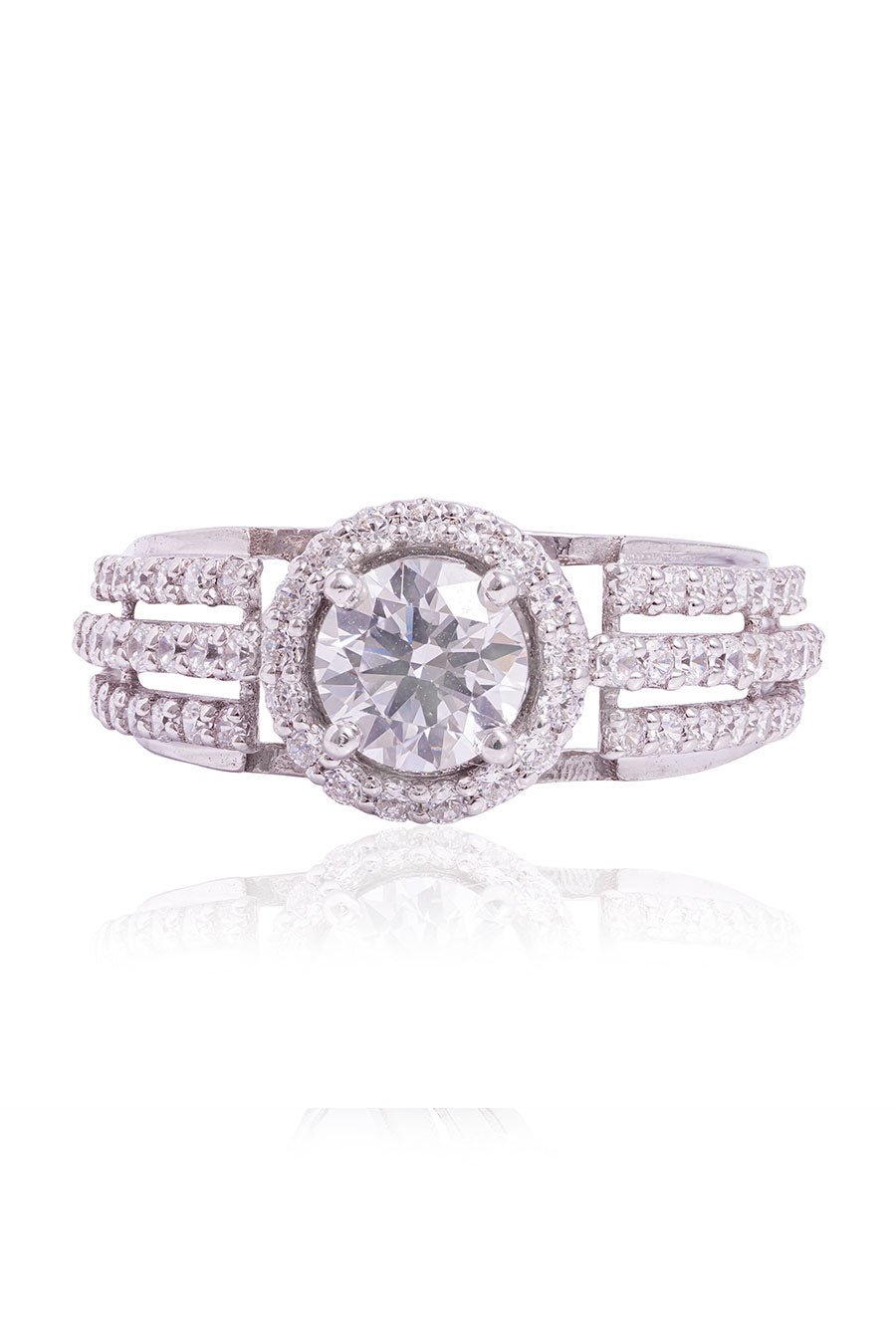 92.5 Sterling Silver Evika Soliatire Ring