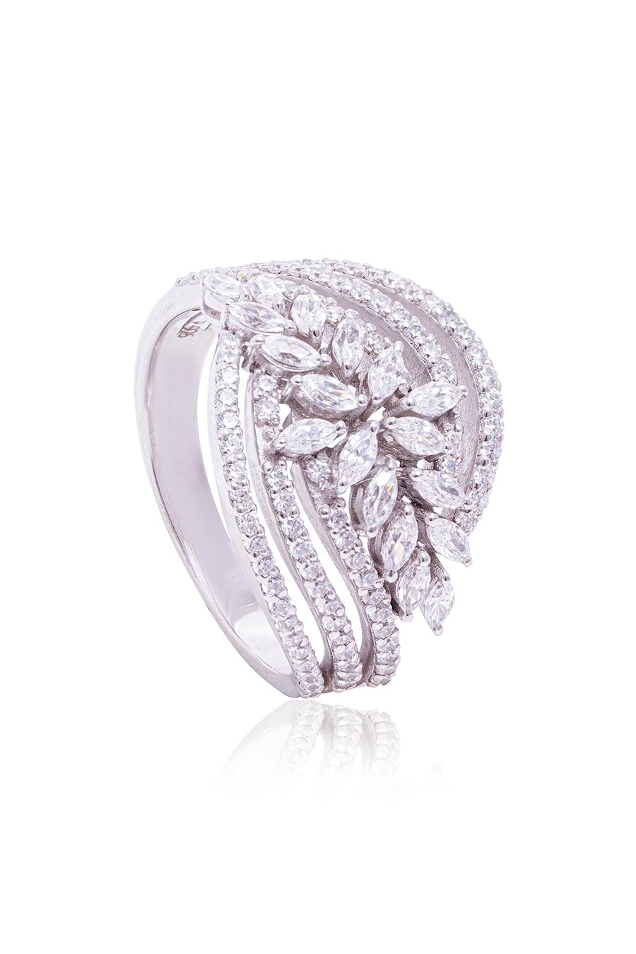 92.5 Sterling Silver Folha Ring