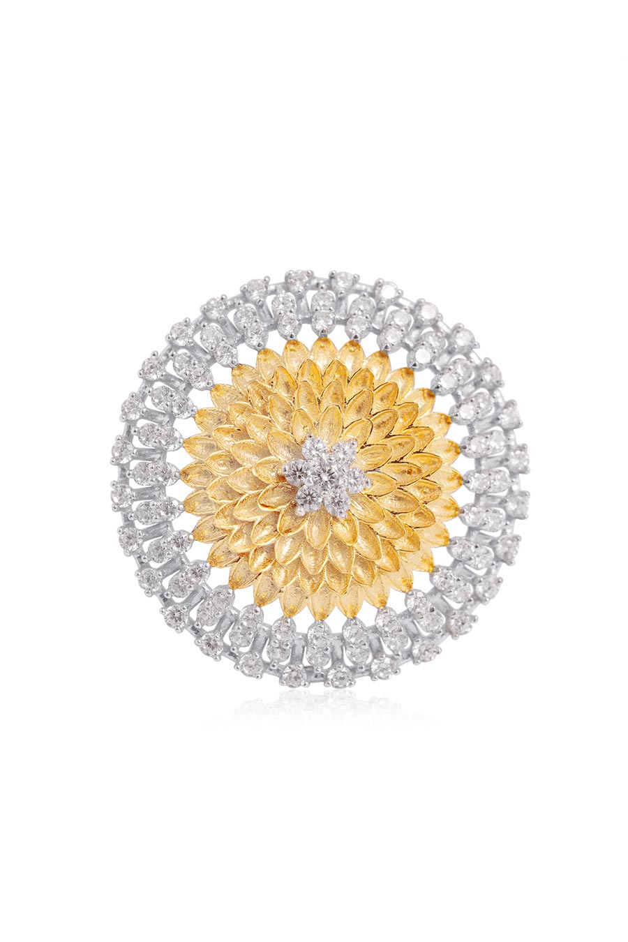 92.5 Sterling Silver Gold Plated Helios Ring