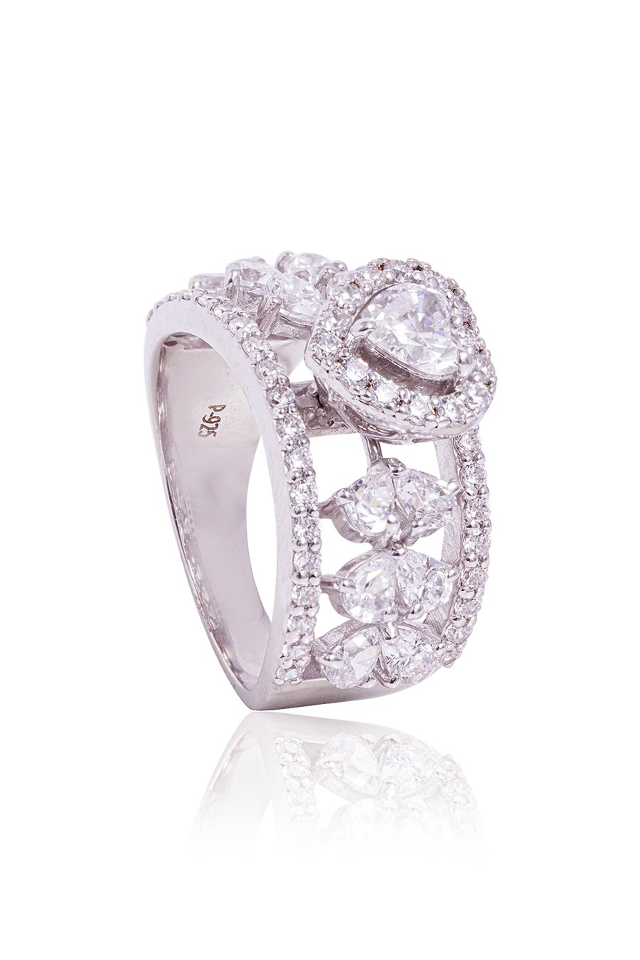 92.5 Sterling Silver Akoma Solitaire Ring
