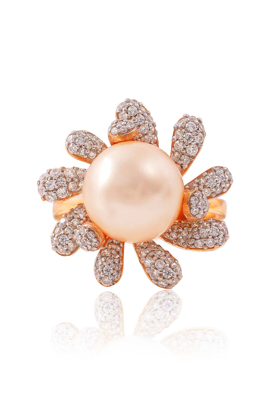 92.5 Sterling Silver Pearl Florido Ring