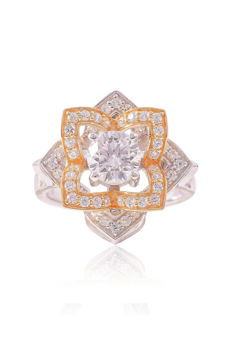 92.5 Sterling Silver Stella Lotus Ring