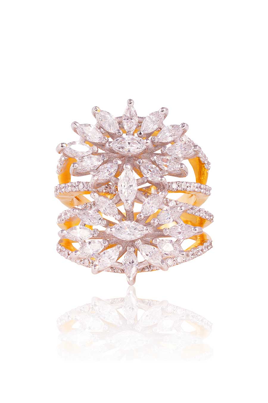 92.5 Sterling Silver Glitzern Ring