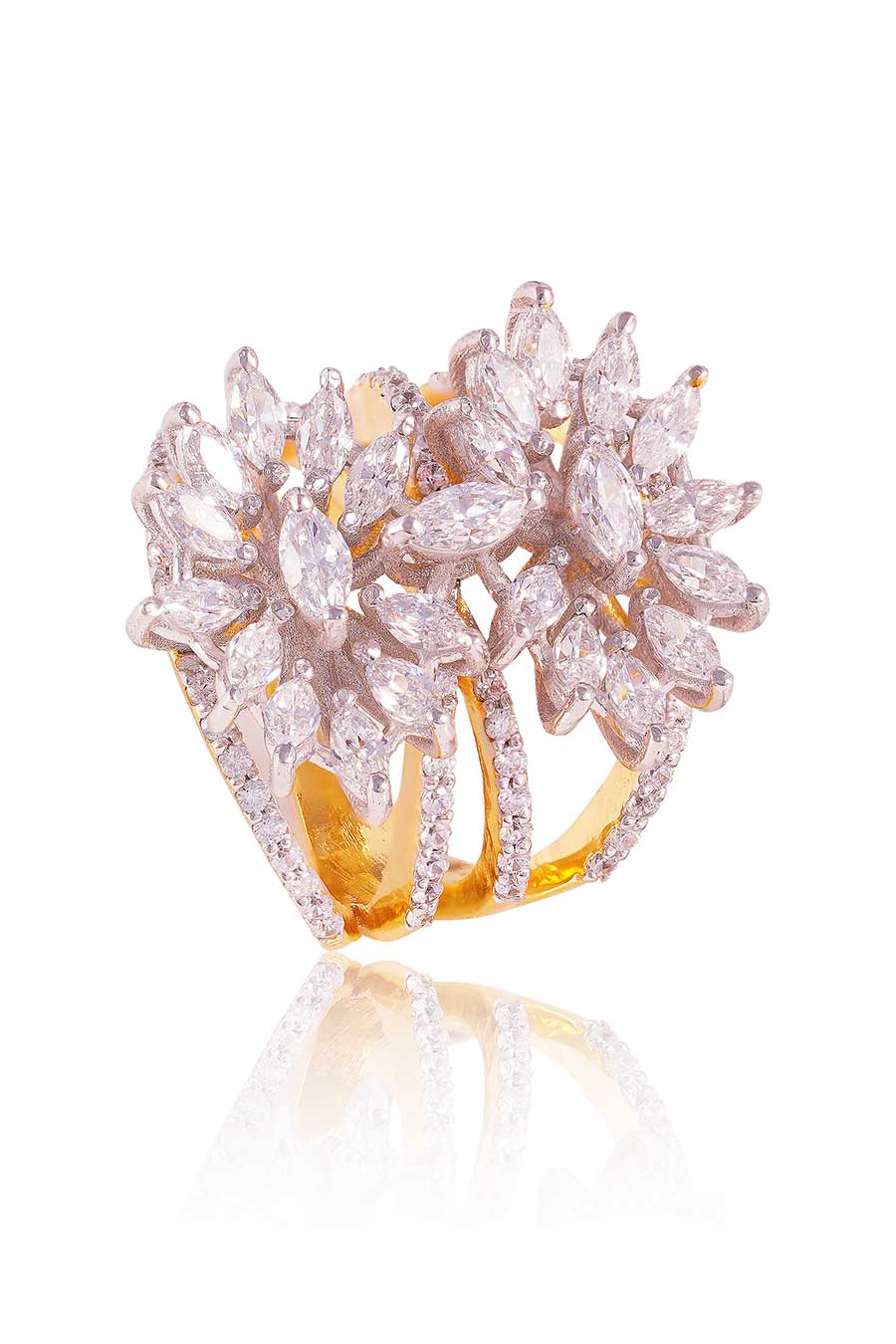 92.5 Sterling Silver Glitzern Ring