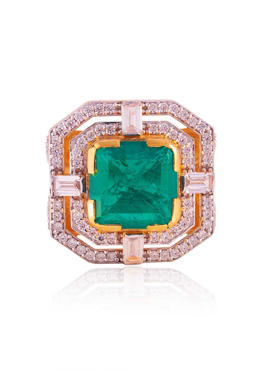 92.5 Sterling Silver Vintage Deco Ring