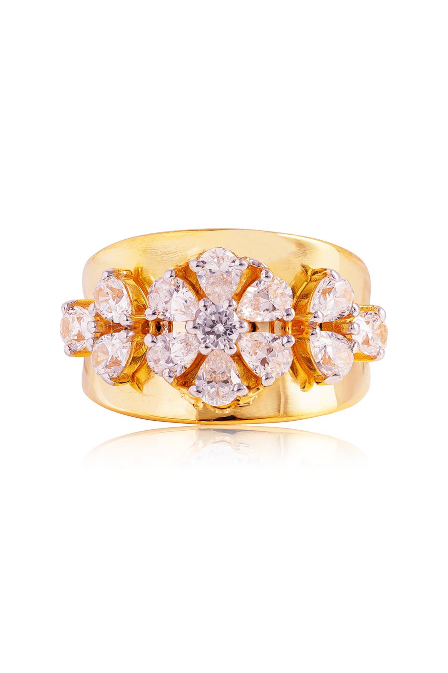 92.5 Sterling Silver Sunlit Petal Ring