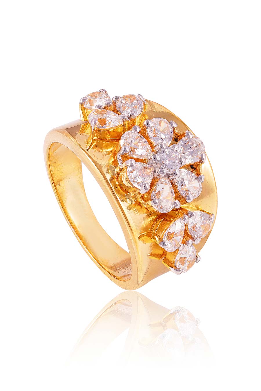 92.5 Sterling Silver Sunlit Petal Ring