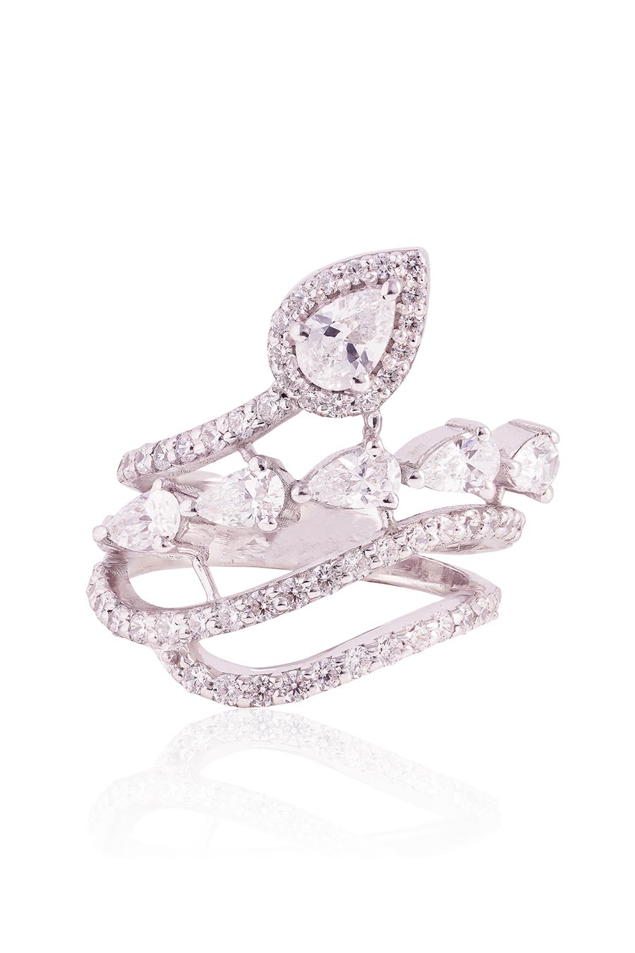 92.5 Sterling Silver Astral Flare Ring