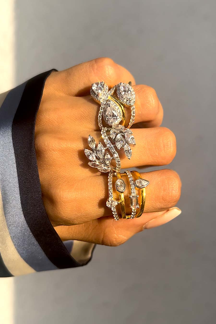 92.5 Sterling Silver Lilly Ring