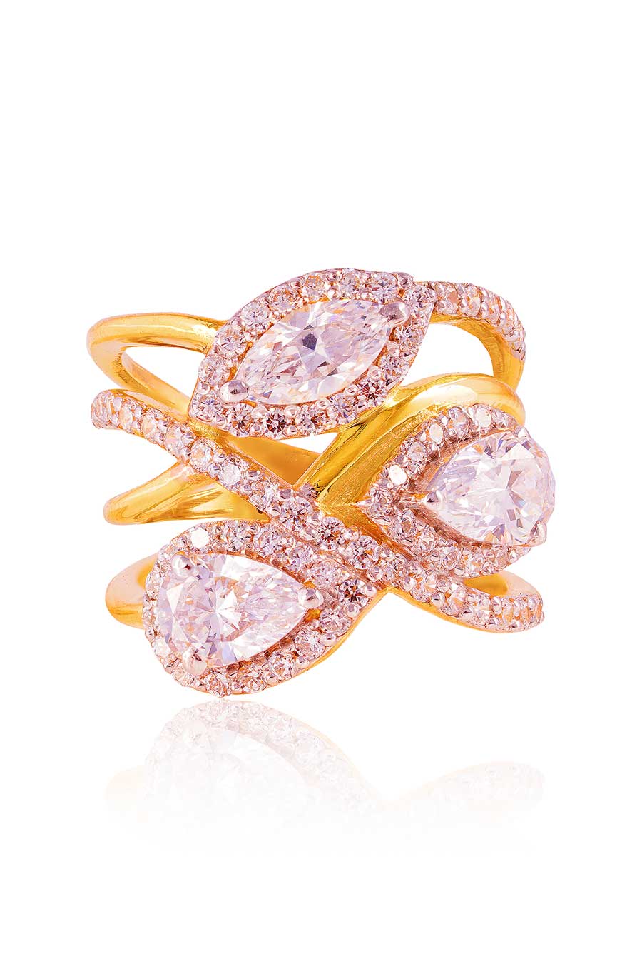 92.5 Sterling Silver Diamond Vision Band Ring