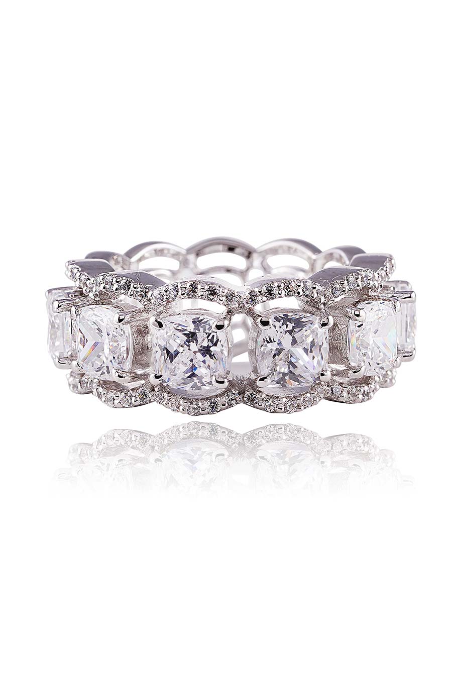 92.5 Sterling Silver Walda Cushion Ring