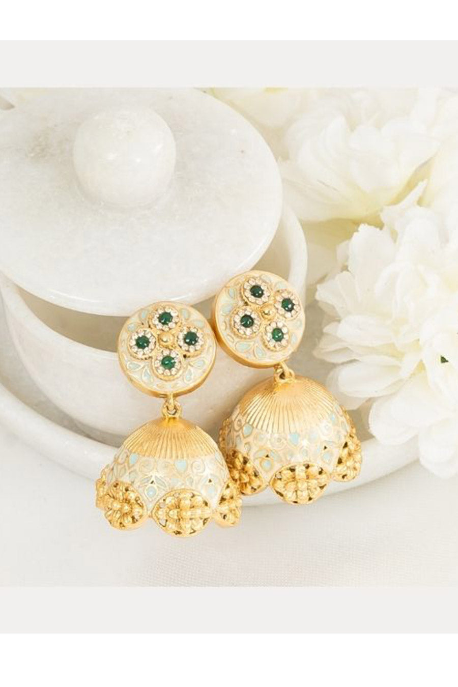 Green Waniya Meenakari Necklace Set