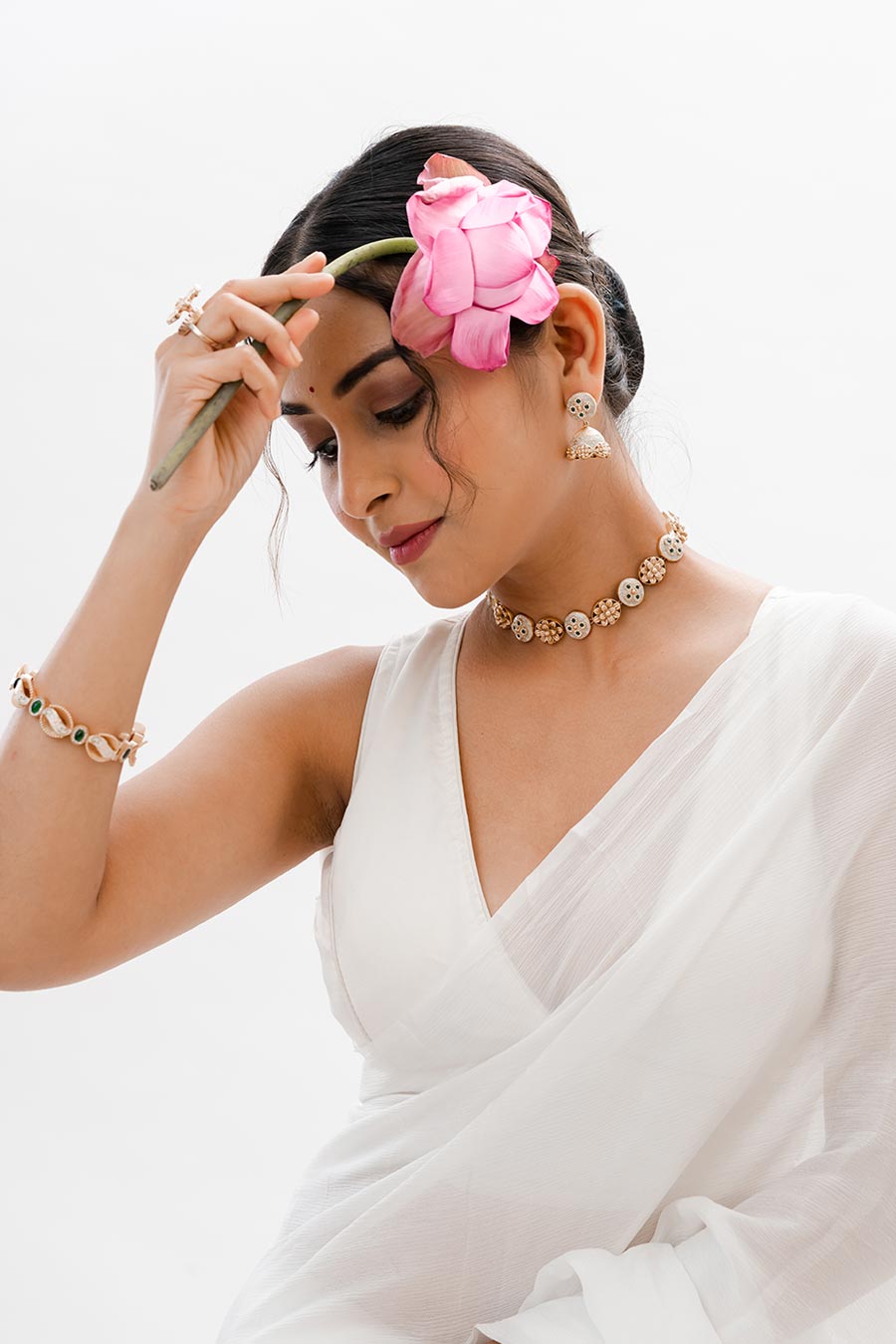Green Waniya Meenakari Necklace Set