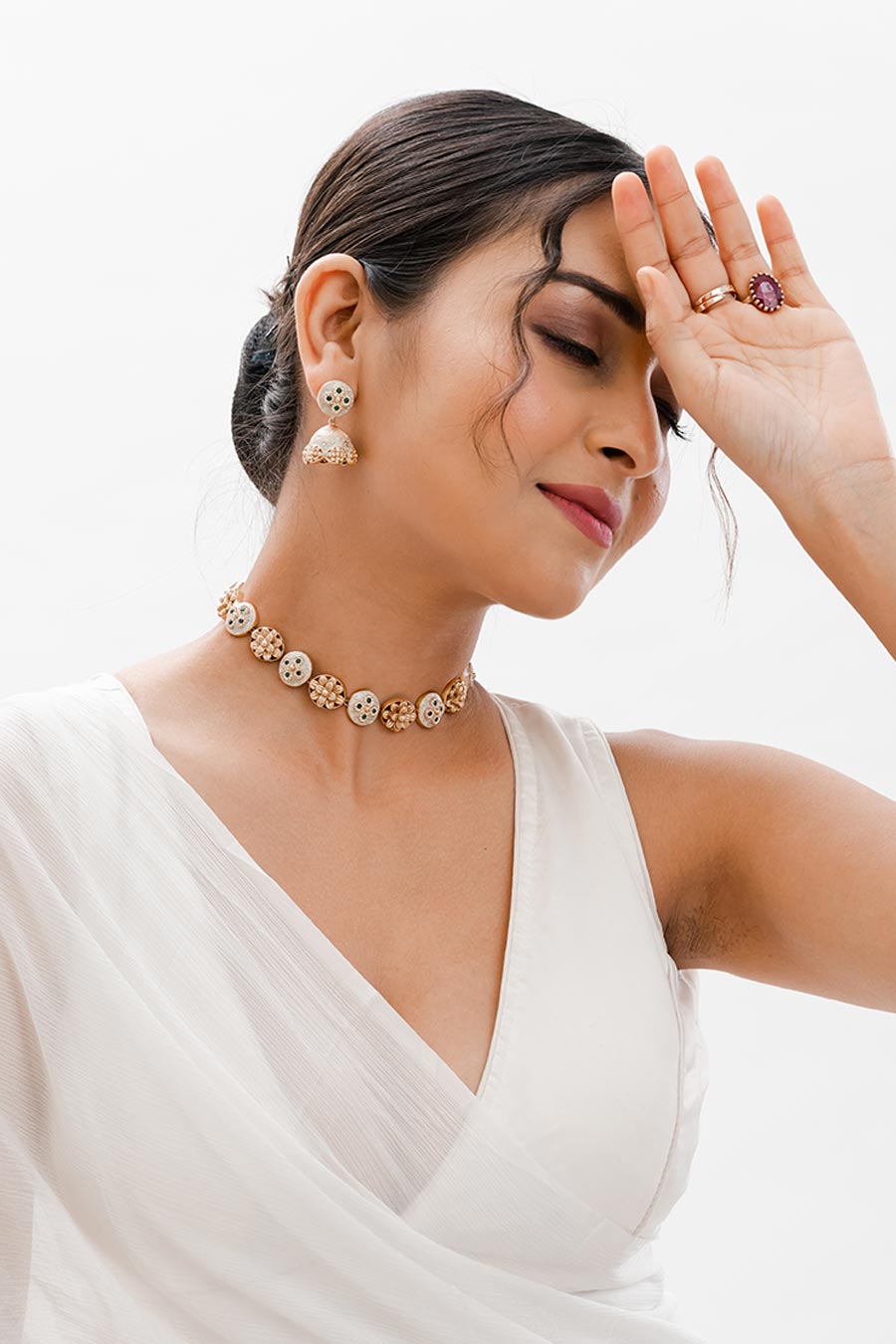 Green Waniya Meenakari Necklace Set