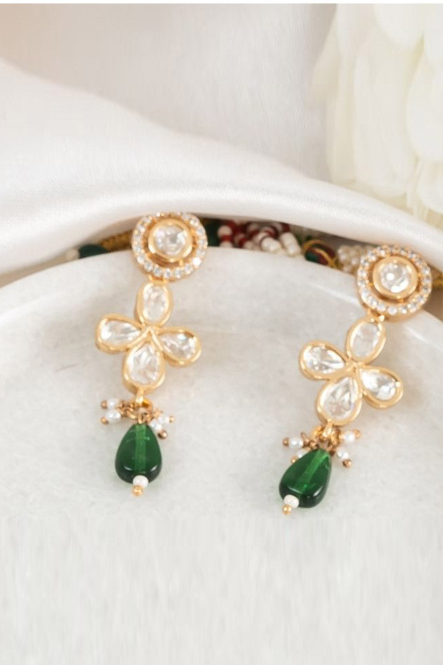 Green Evana Polki Necklace Set