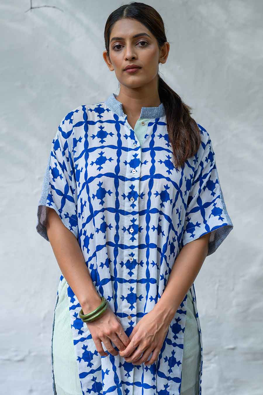White Ana Karina Handblock Print Co-Ord Set