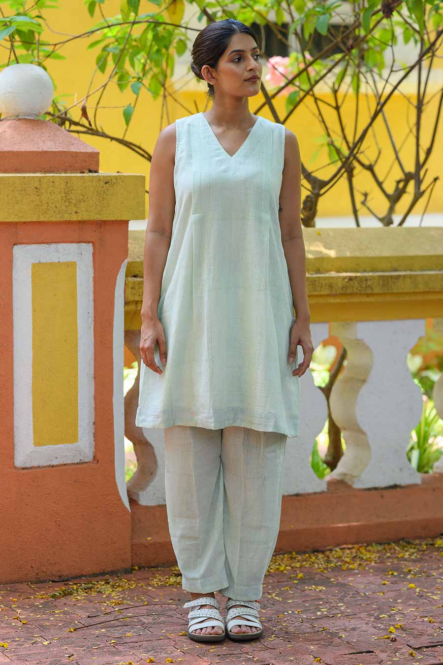 Green Rita Branca Handblock Print Co-Ord Set