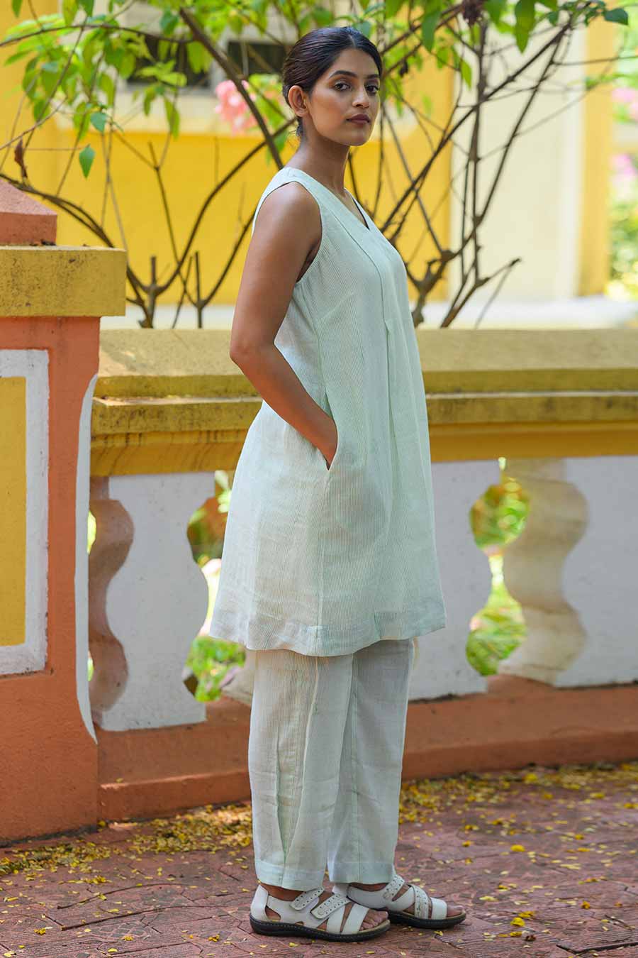 Green Rita Branca Handblock Print Co-Ord Set