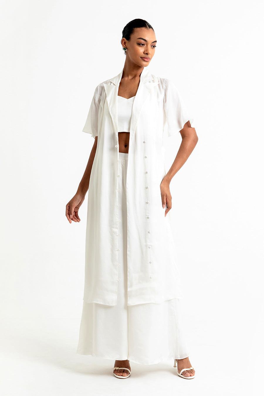 Esther White Co-Ord Set With Jacket