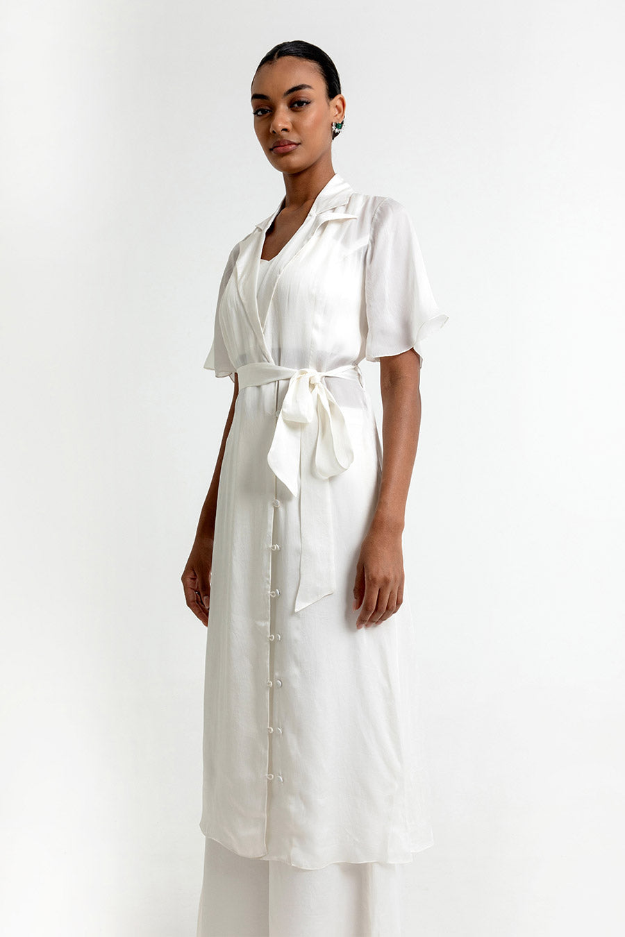 Esther White Co-Ord Set With Jacket