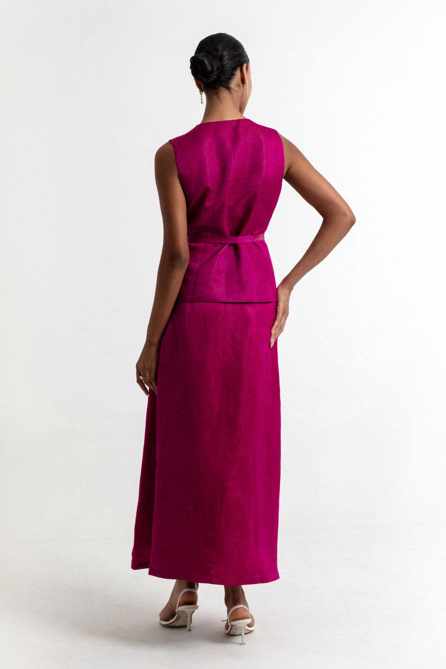 Rosalina Dark Fuchsia Waistcoat Co-Ord Set